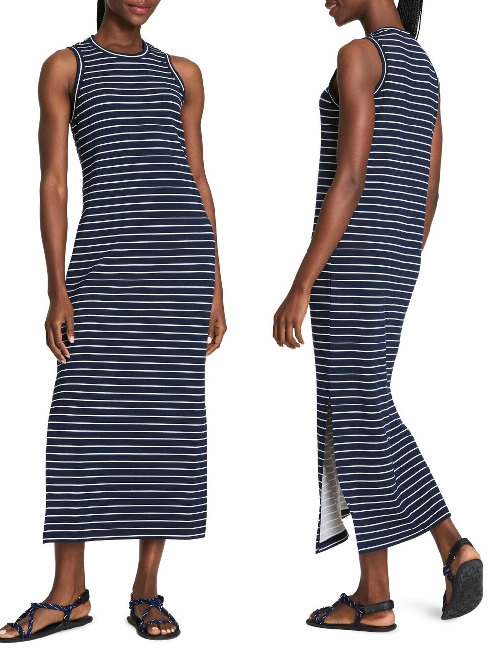 Spanx AirEssentials Stripe Sleeveless UPF 50+ Tank Maxi Dress
